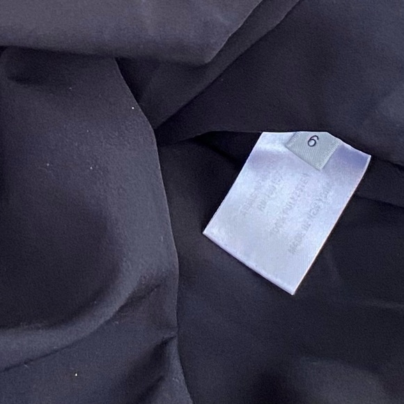 Arias New York Midi Cocktail Dress in Black Satin Size 6 - Picture 7 of 8